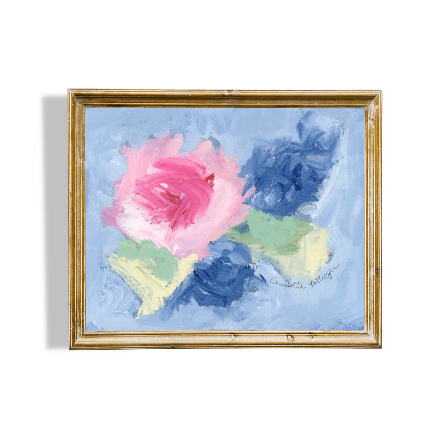 "Cellophane Flowers on Sky Blue" Fine Art Print