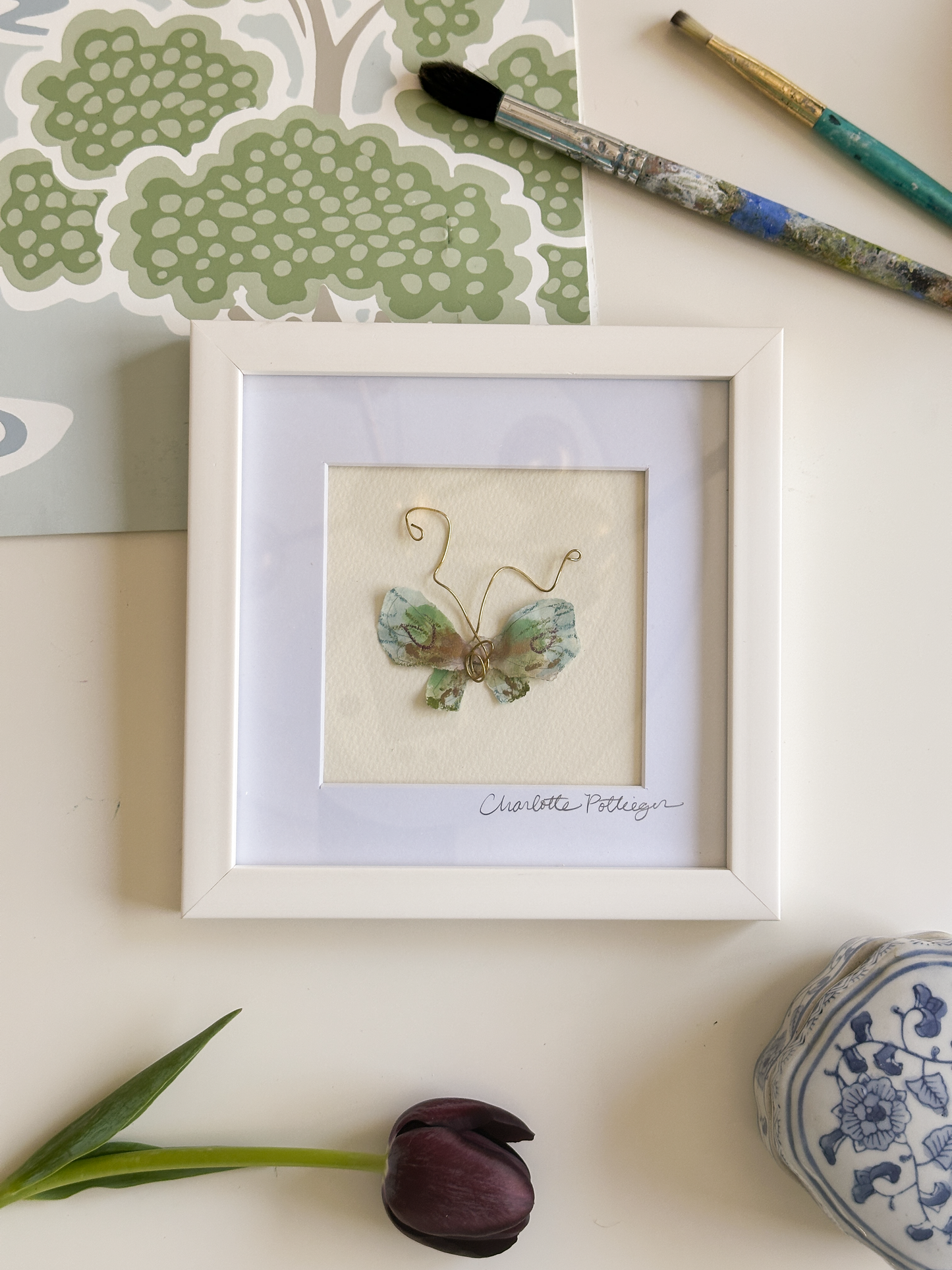 Blue Butterfly in a Frame