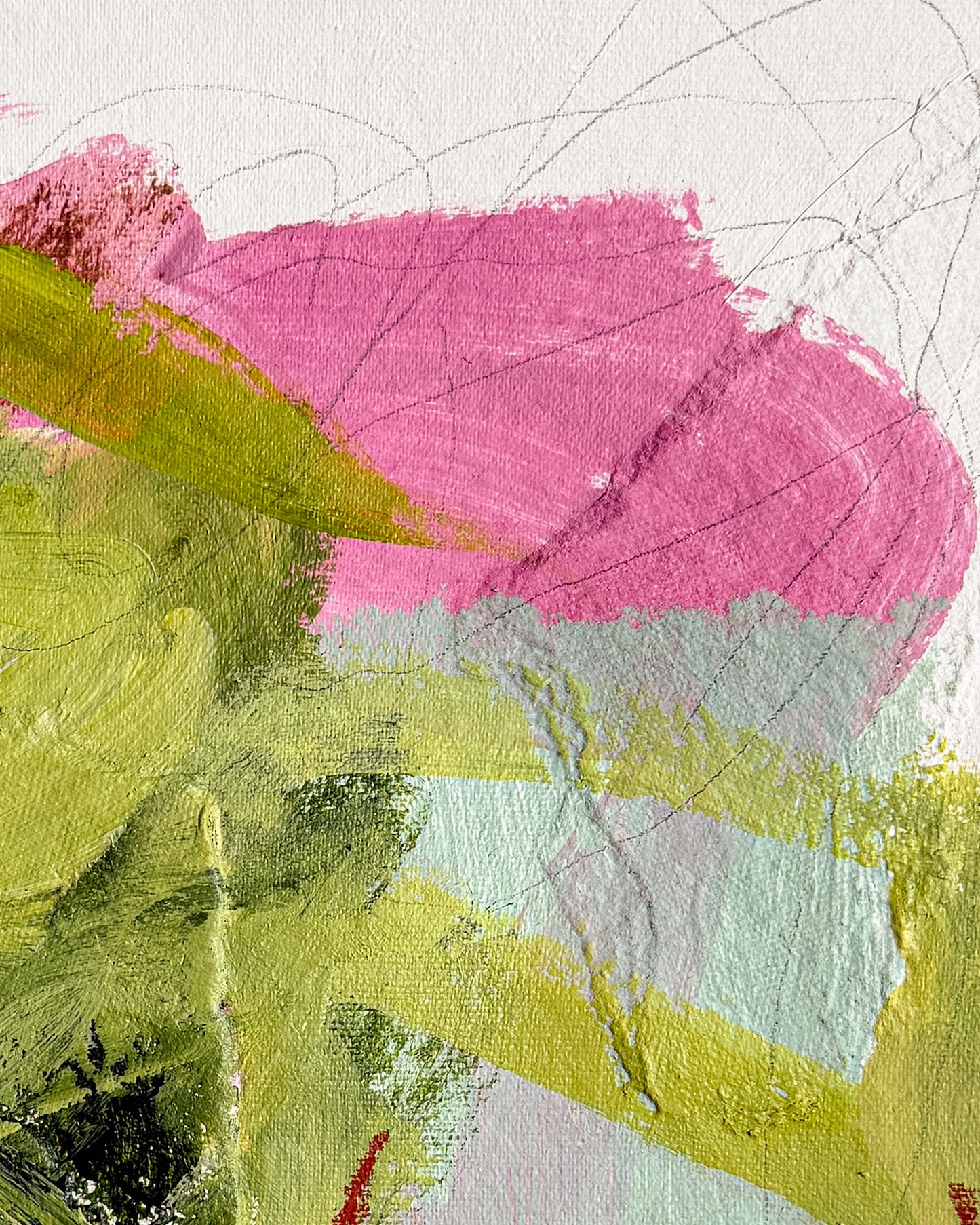 "A Memory," a 10x12 abstract painting by Charlotte Pottieger