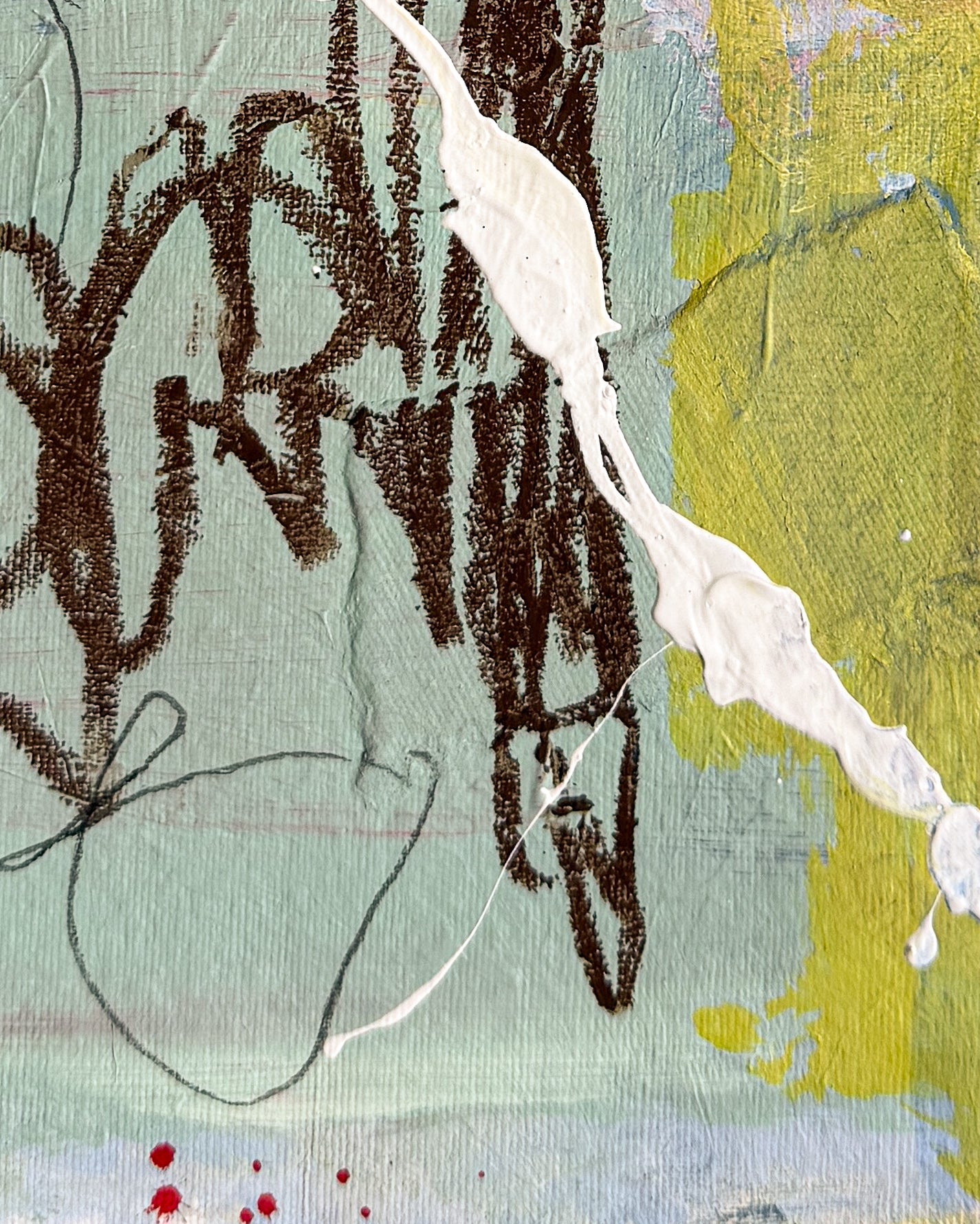 "For What It's Worth," a 10x12 abstract painting by Charlotte Pottieger