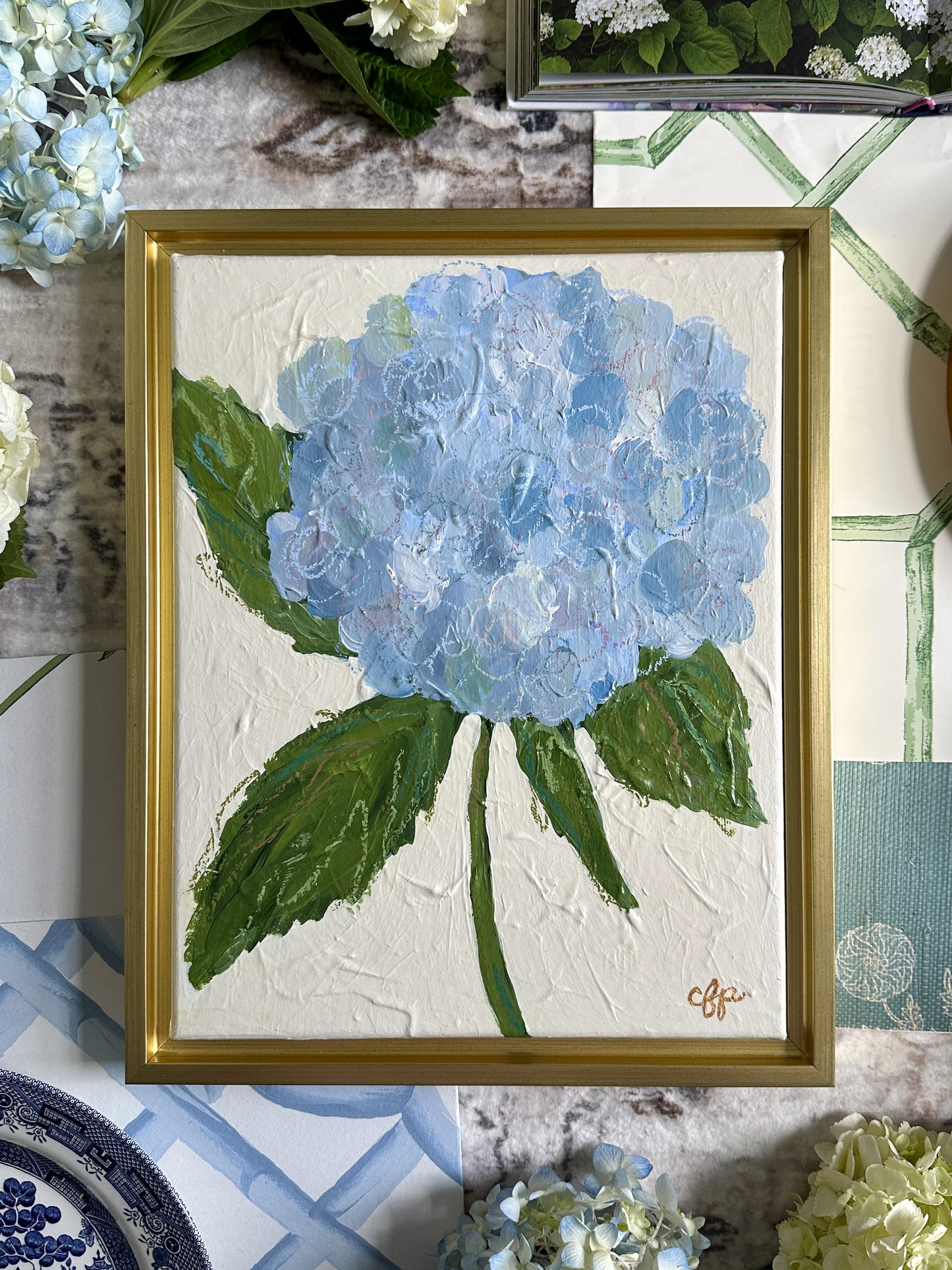 "Endless Summer I," an 11x14 framed original painting by Charlotte Pottieger