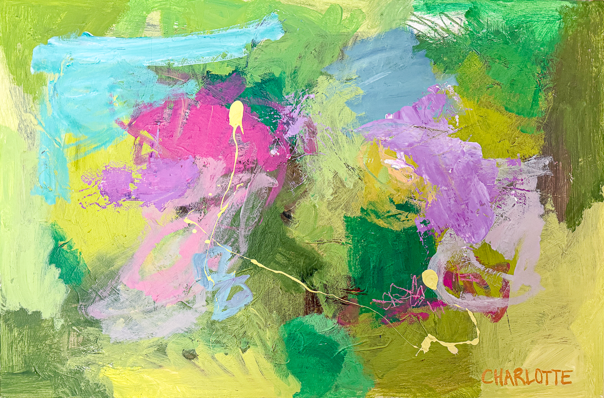 Why Not?, a 24×36 Abstract Painting on Canvas by Charlotte Pottieger