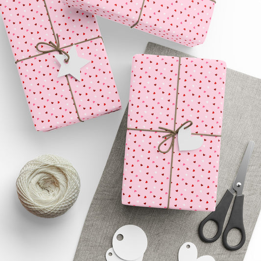 Sweetheart Confetti Wrapping Paper – Pink