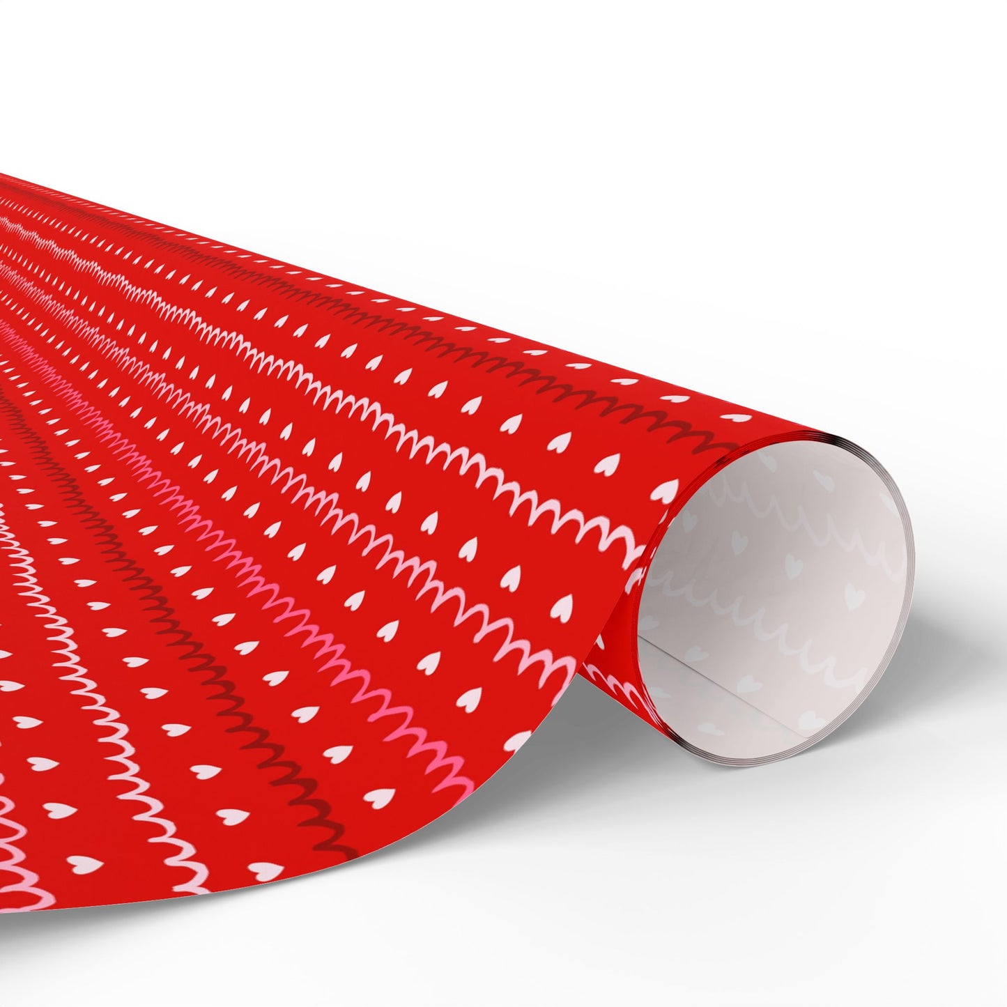 Sweetheart Scallops Wrapping Paper – Red