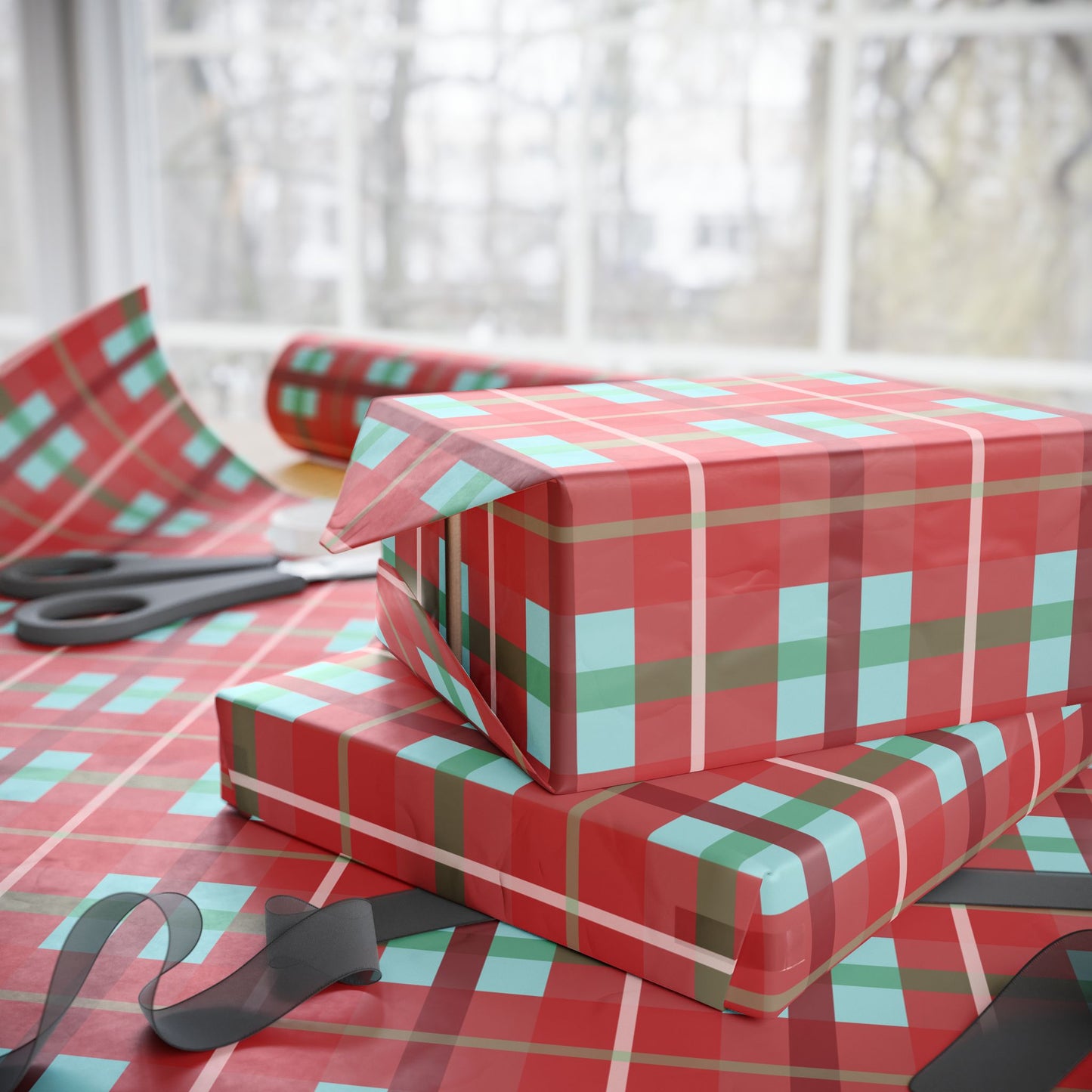 Classic Tartan Wrapping Paper - Red
