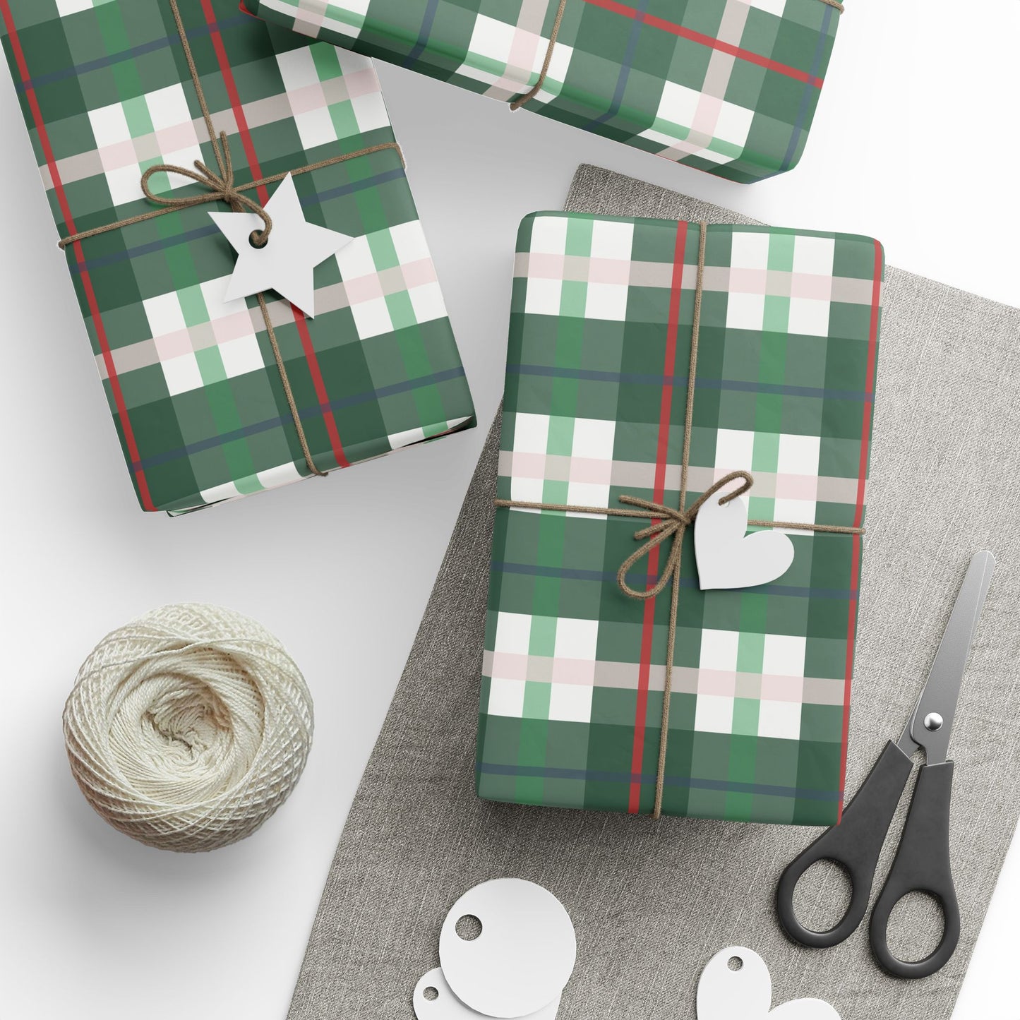 Classic Tartan Wrapping Paper – Green