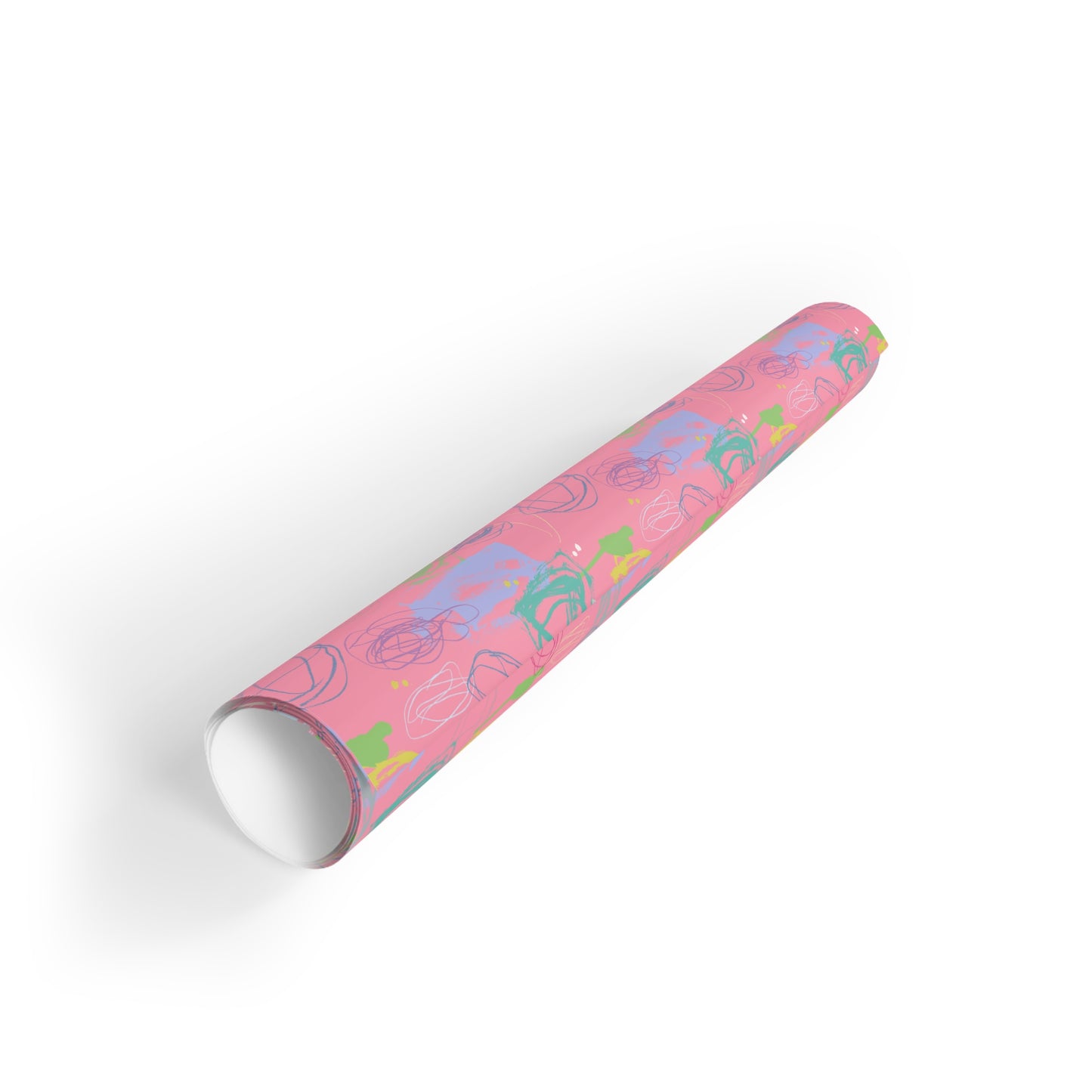 Studio Scribble Wrapping Paper – Pink Multi | Artistic Gift Wrap from Original Artwork