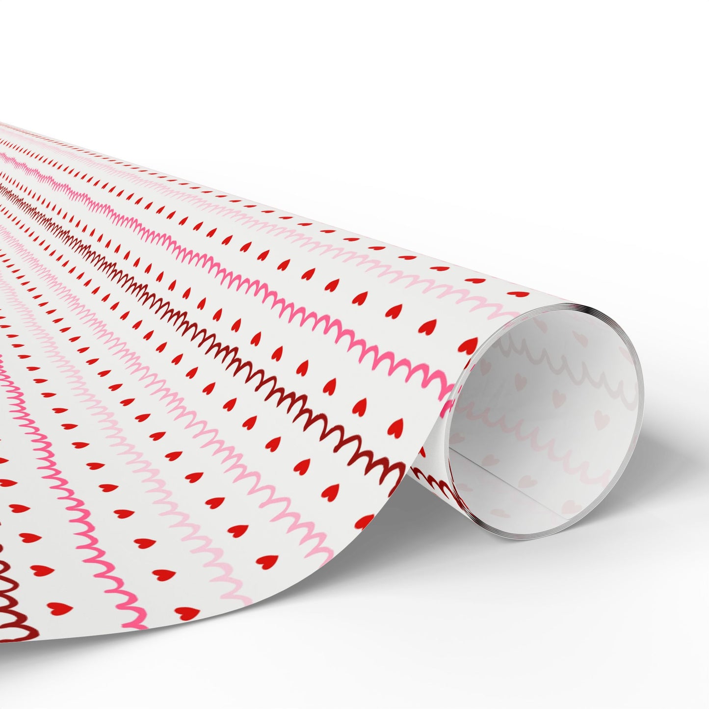 Sweetheart Scallops Wrapping Paper – White