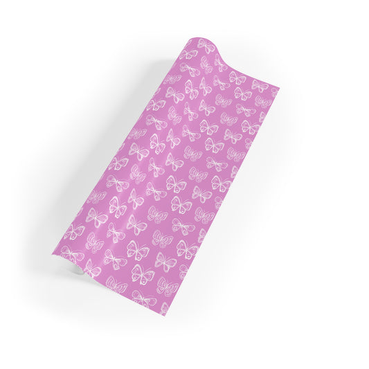 Butterfly Wrapping Paper – Bright Lilac | Artistic Butterfly Gift Wrap