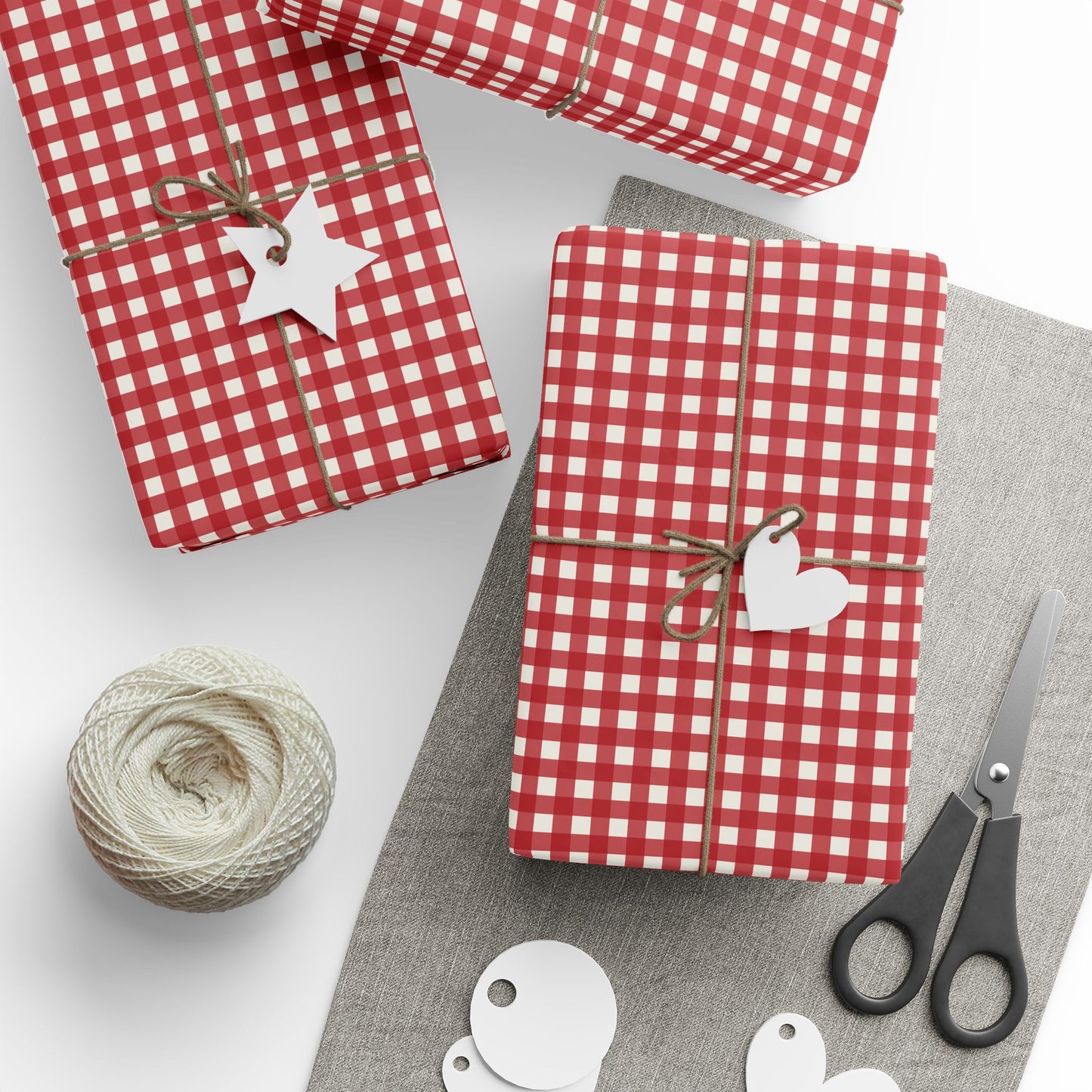 Classic Red Gingham Wrapping Paper