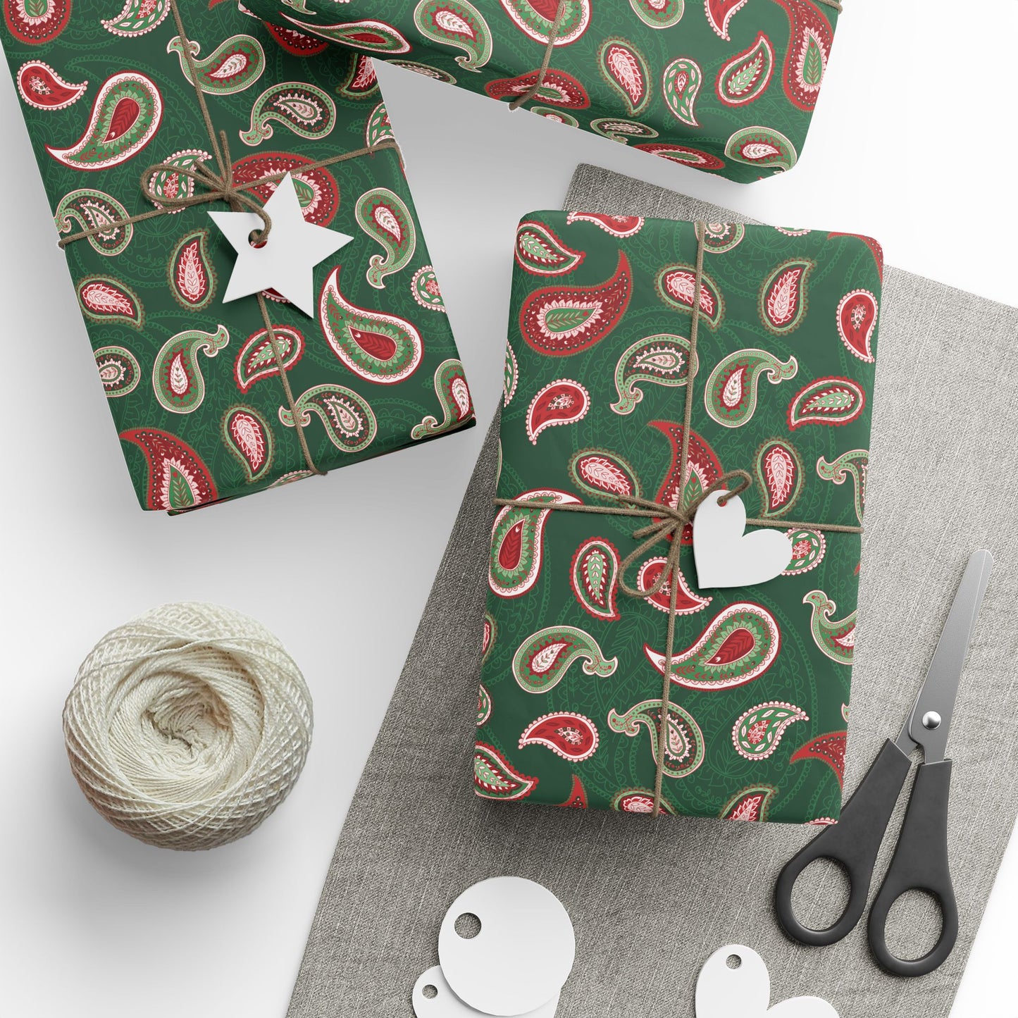 Traditional Paisley Wrapping Paper – Evergreen