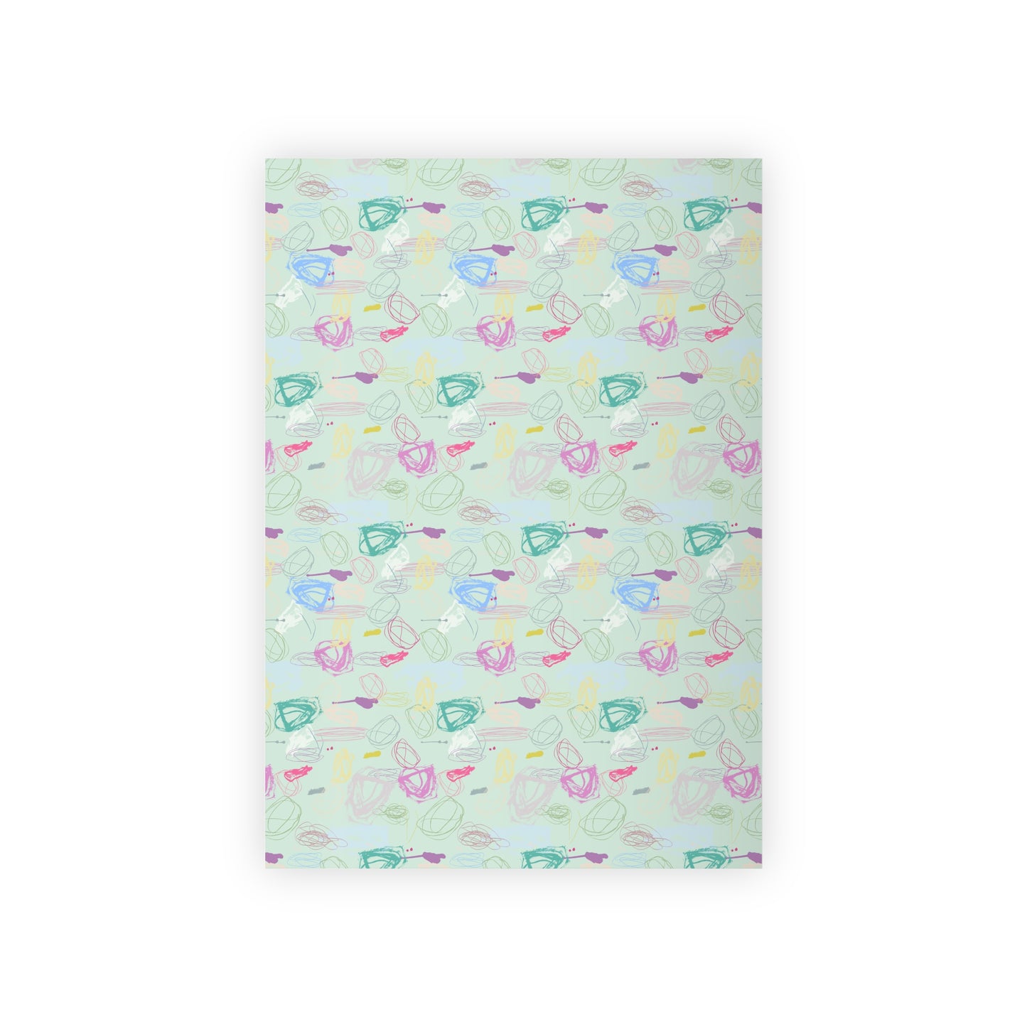 Studio Scribble Wrapping Paper – Aqua Multi | Artistic Gift Wrap from Original Artwork