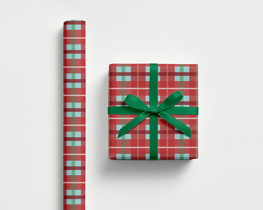 Classic Tartan Wrapping Paper - Red