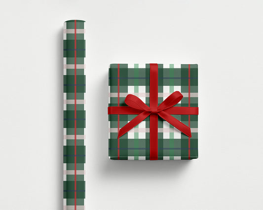 Classic Tartan Wrapping Paper – Green