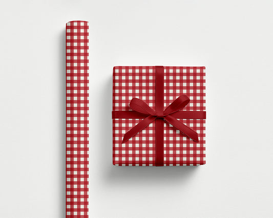 Classic Red Gingham Wrapping Paper
