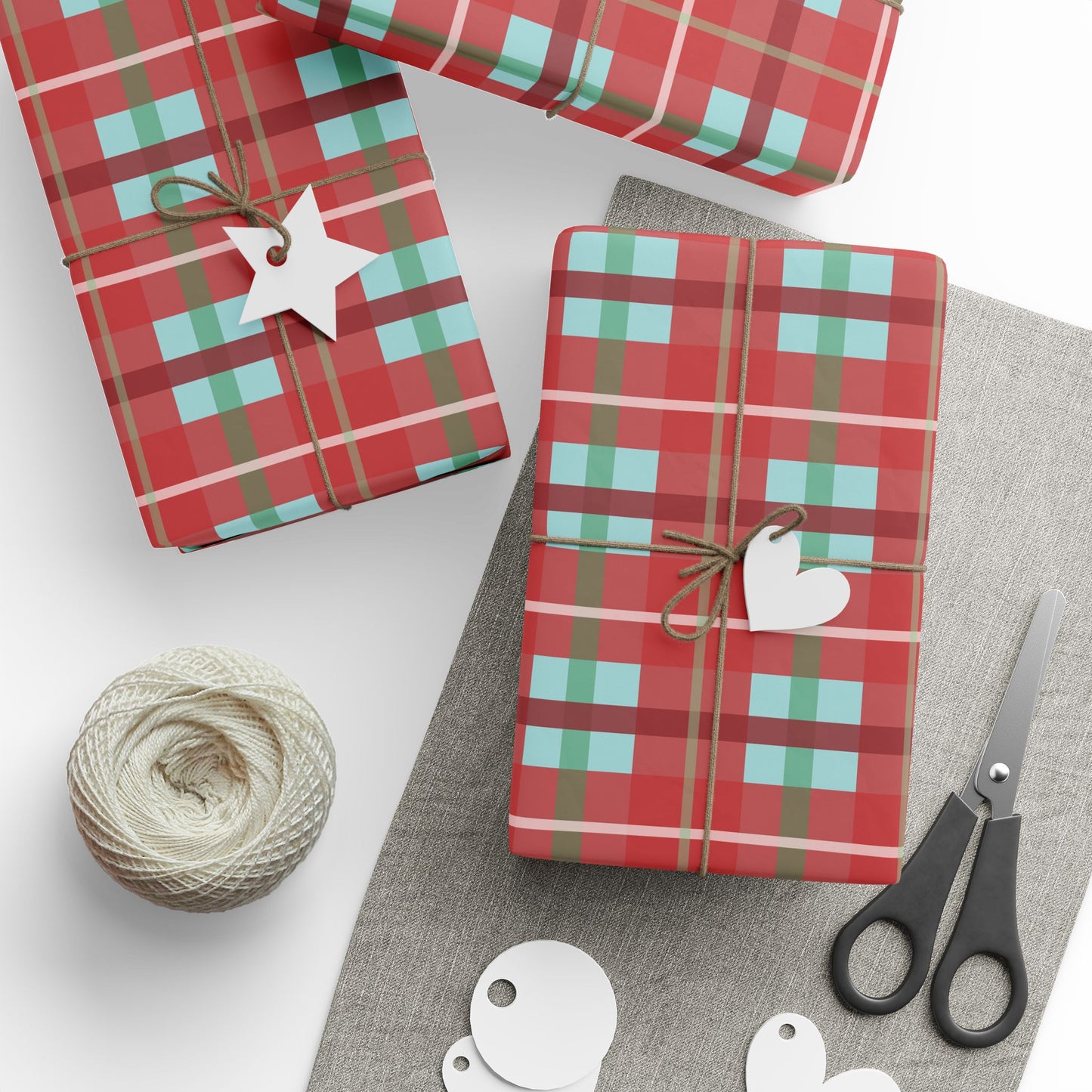 Classic Tartan Wrapping Paper - Red