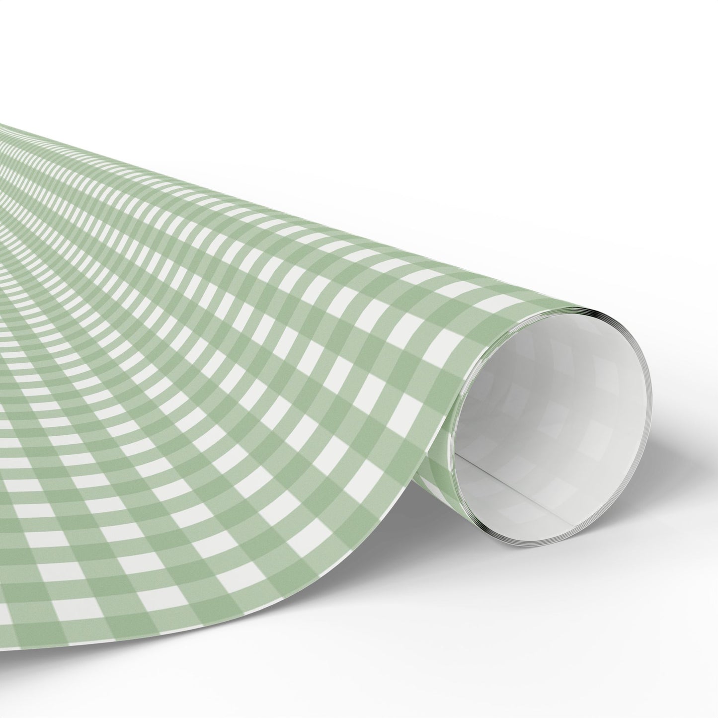 Sage Green Gingham Wrapping Paper