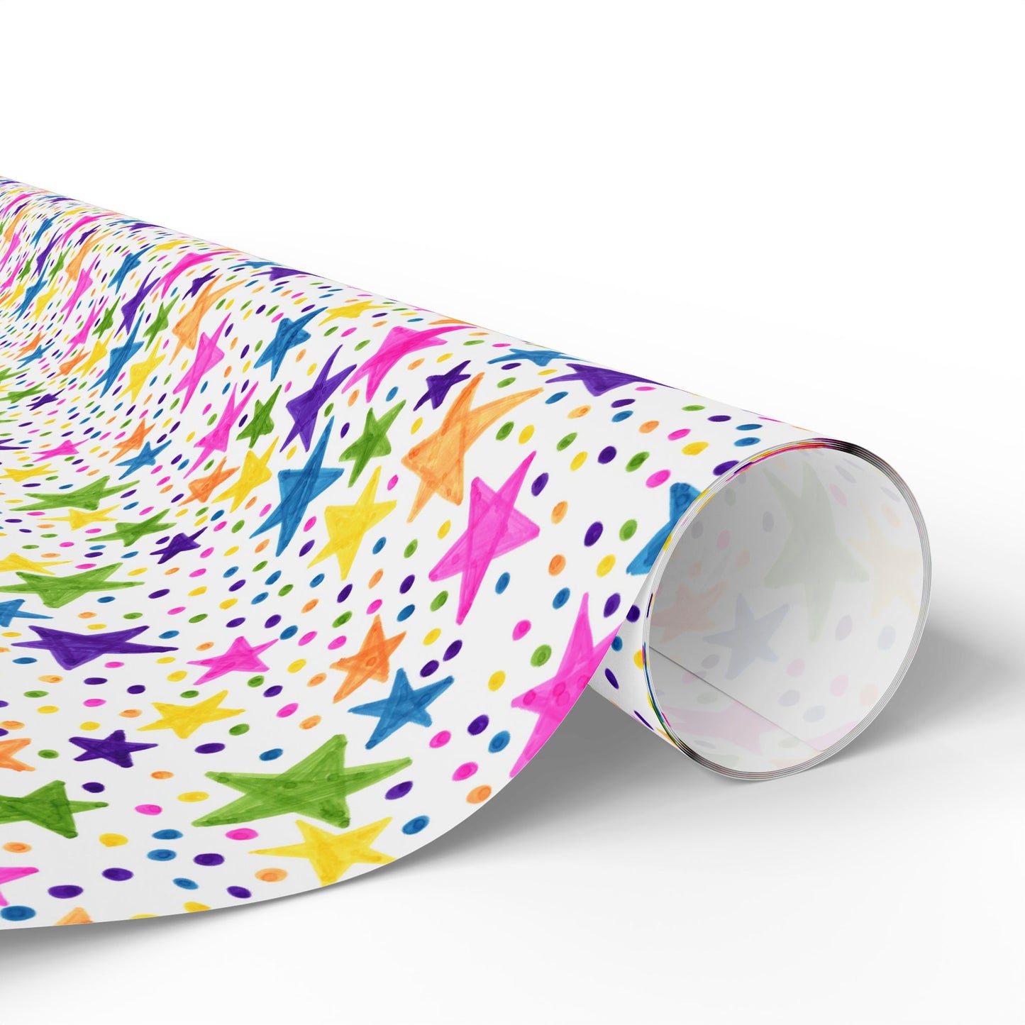 Birthday Rainbow Stars Wrapping Paper