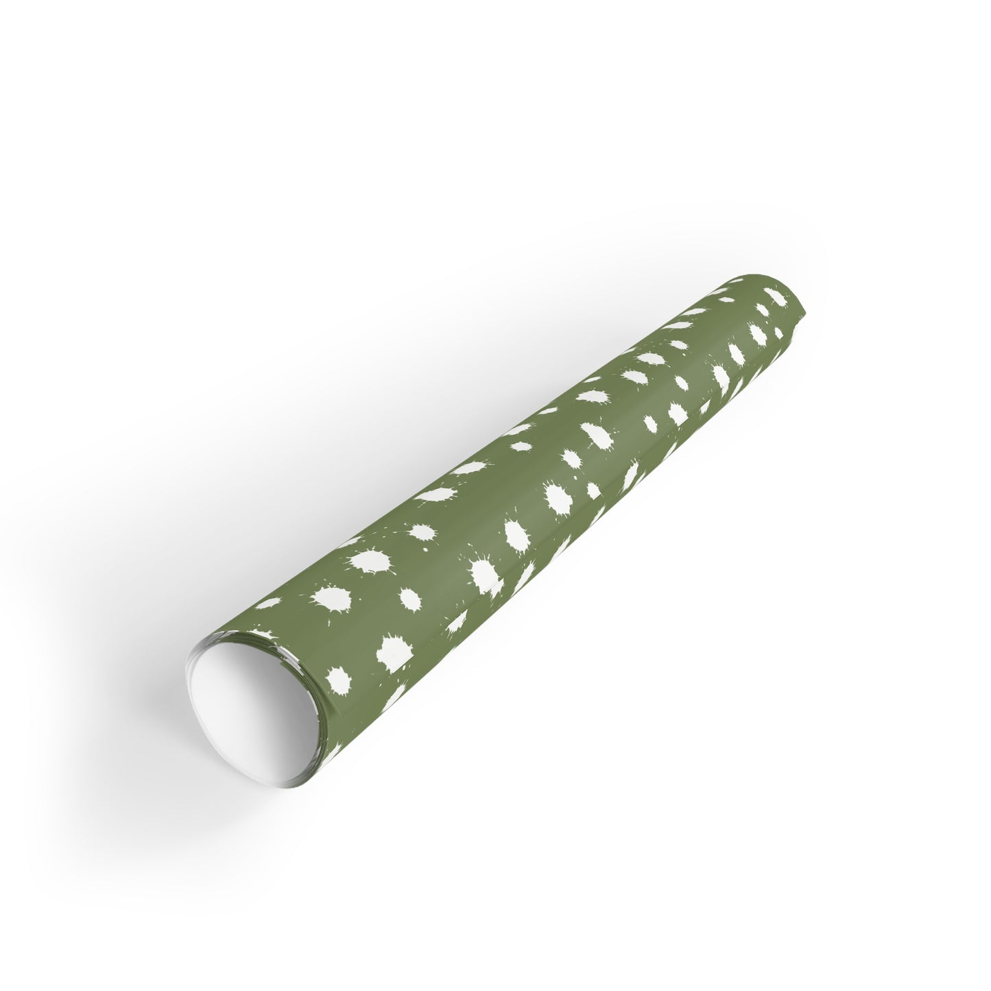 Splatter Paint Wrapping Paper – Olive | Artistic Polka Dot Gift Wrap