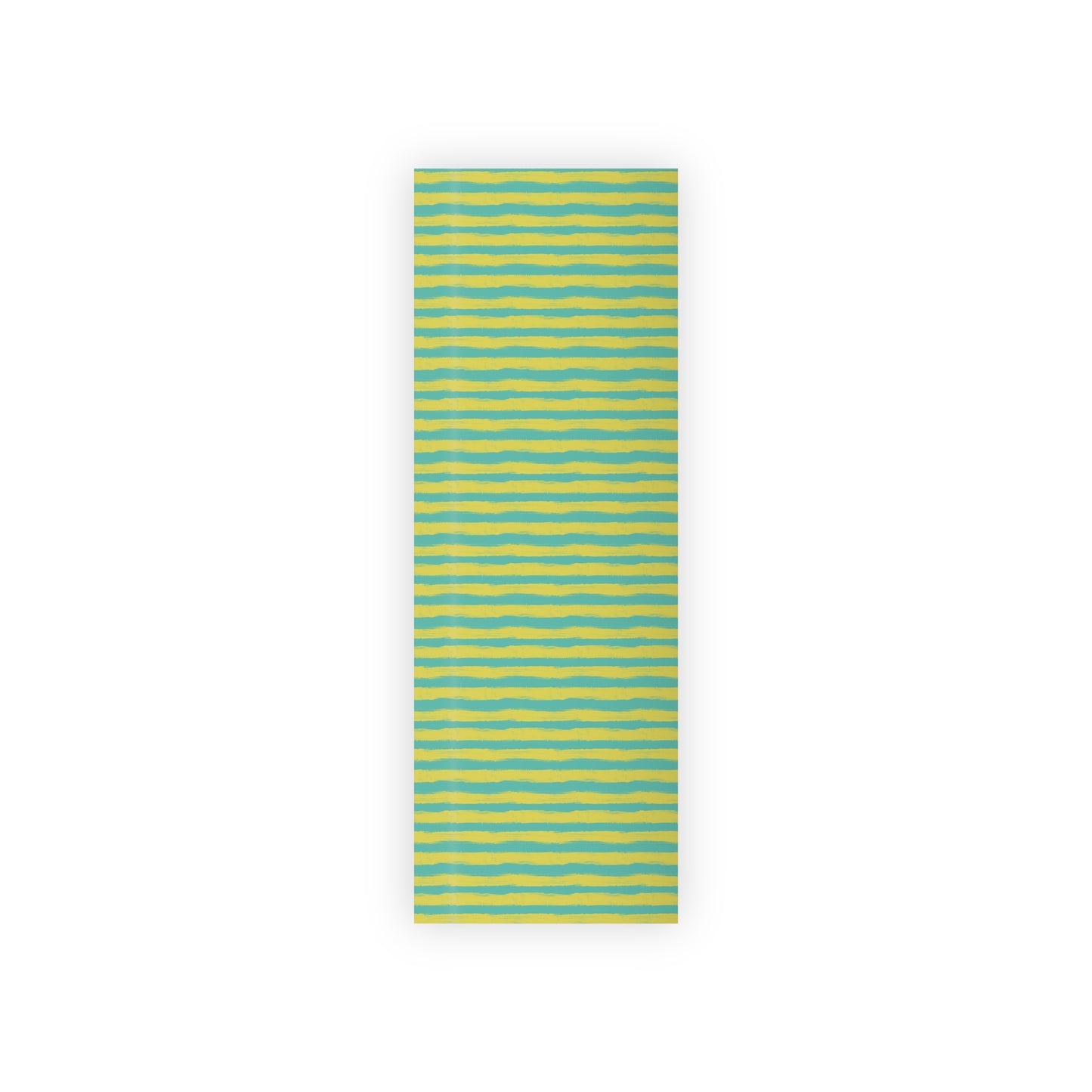 Painterly Cabana Stripe Wrapping Paper – Chartreuse and Teal | Luxury Artistic Gift Wrap