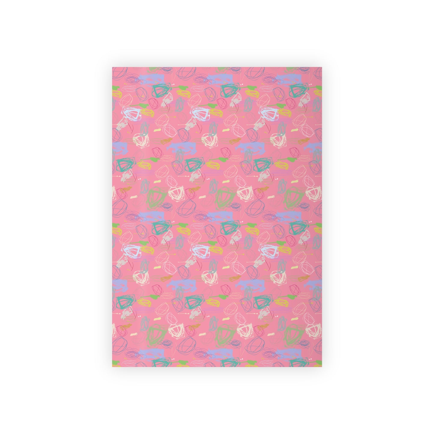 Studio Scribble Wrapping Paper – Pink Multi | Artistic Gift Wrap from Original Artwork