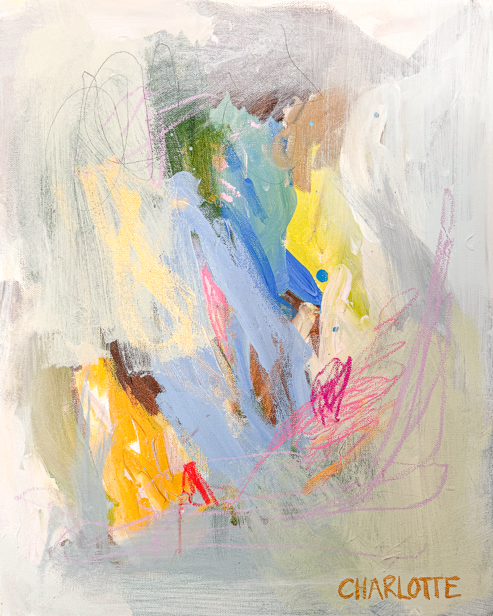 A Moment in Time, a 16x20 Abstract Painting on Canvas by Charlotte Pottieger