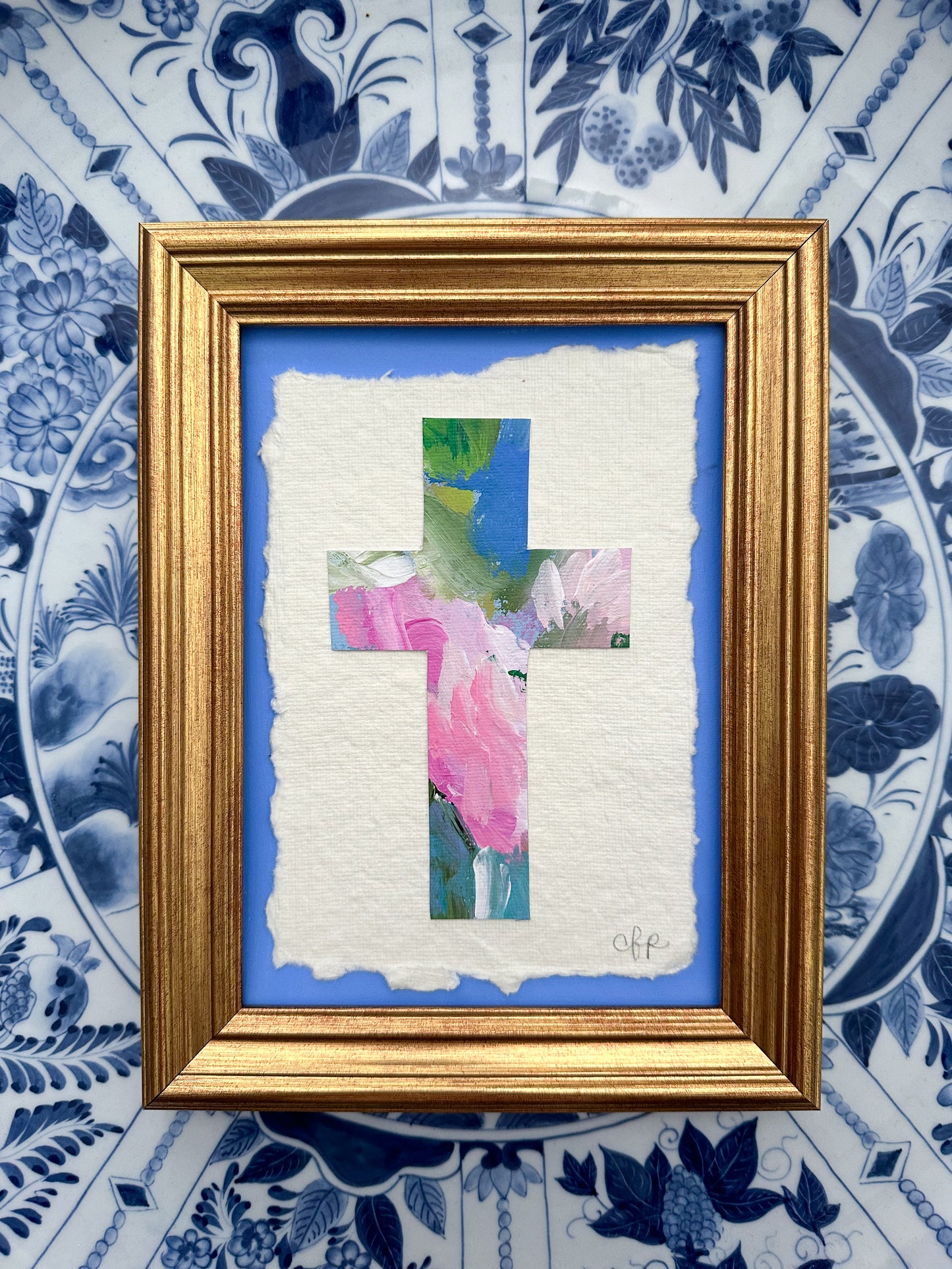 Cross on Cornflower Blue I