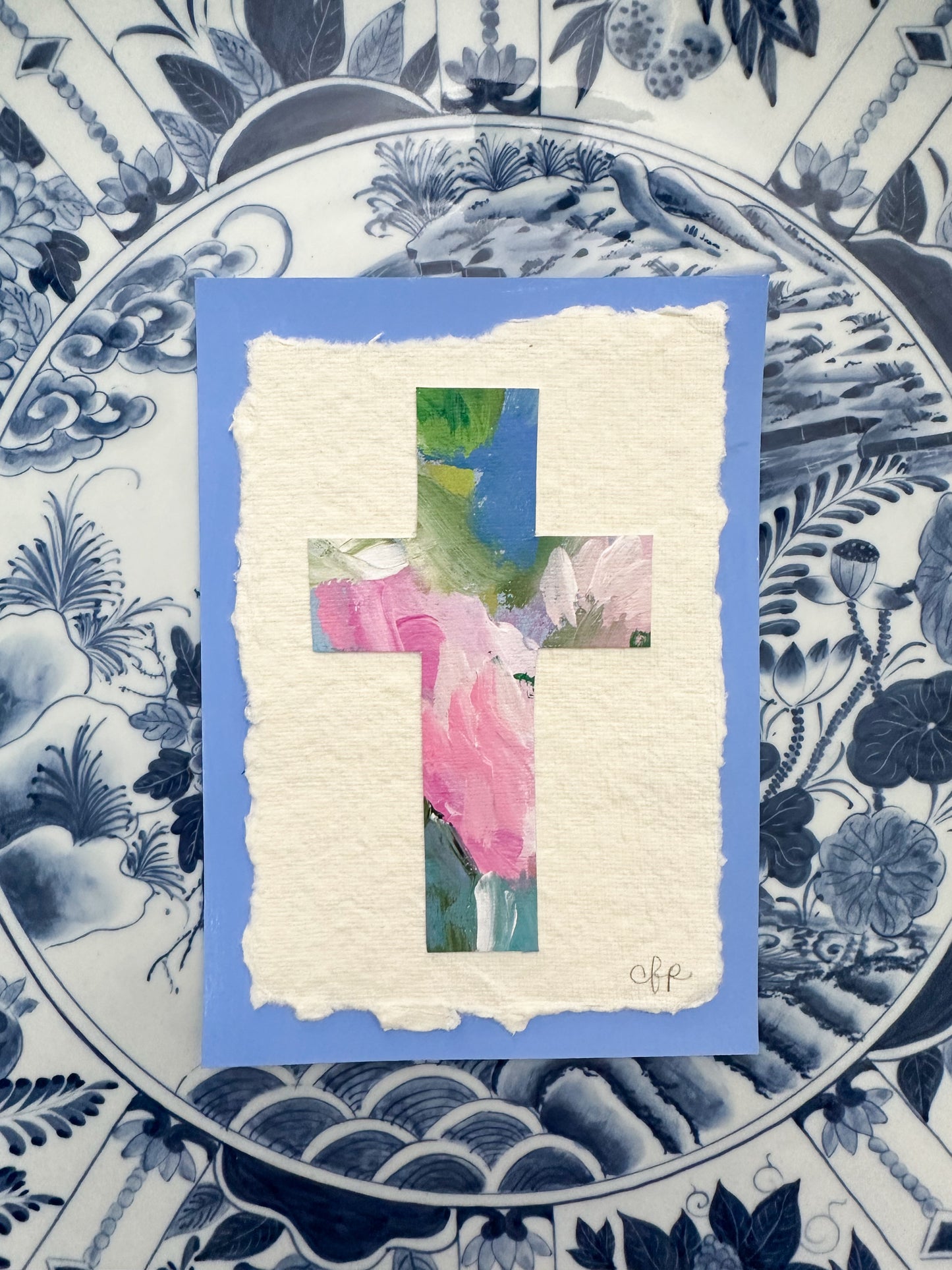 Cross on Cornflower Blue I