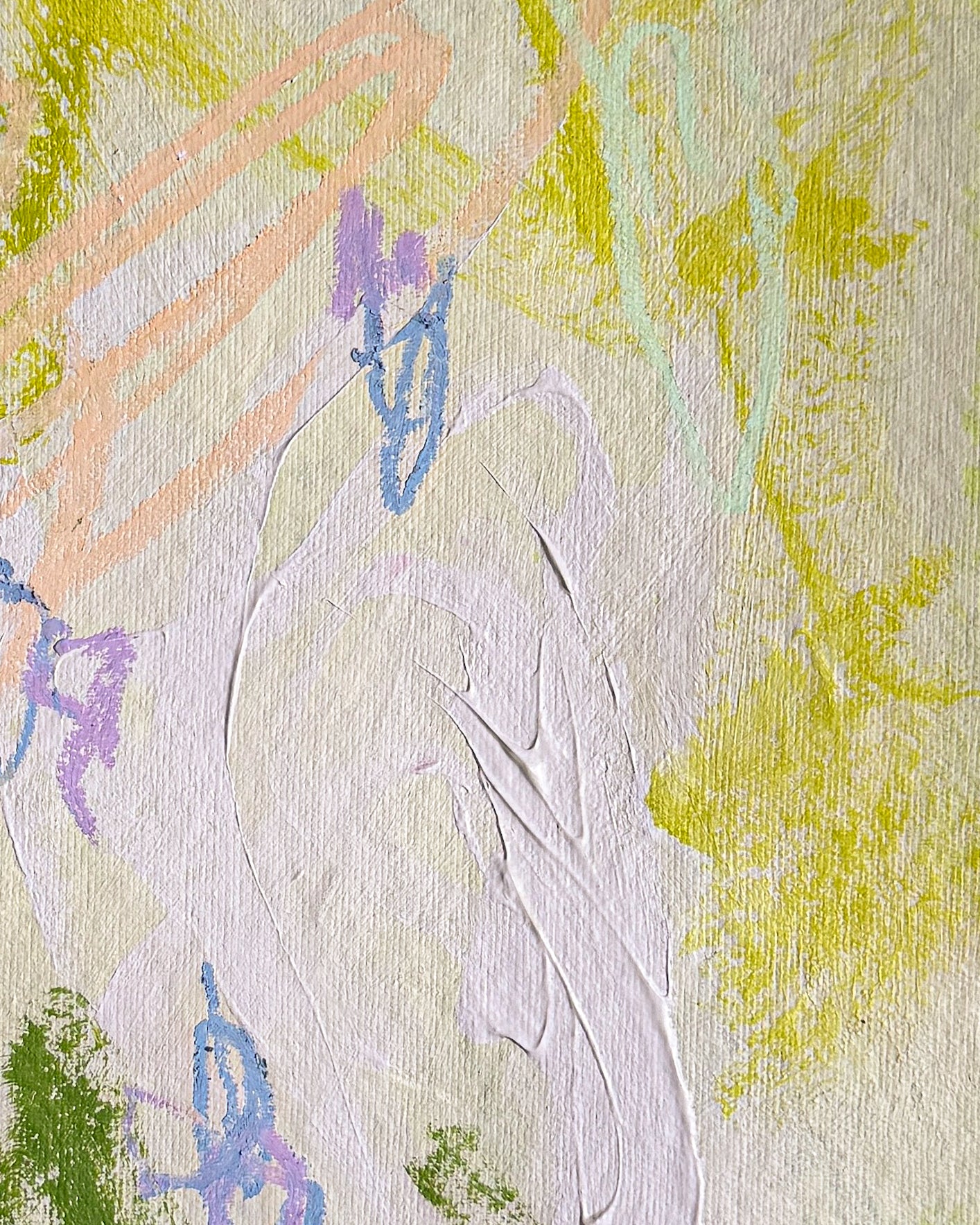 "Key Lime Pie II," a 10x12 abstract painting by Charlotte Pottieger