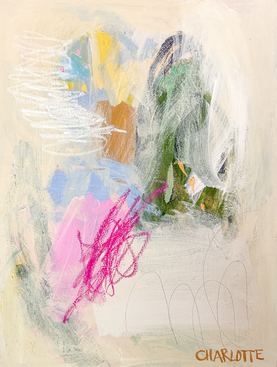 Lazy Afternoon, a  18x24 Abstract Painting on Canvas by Charlotte Pottieger