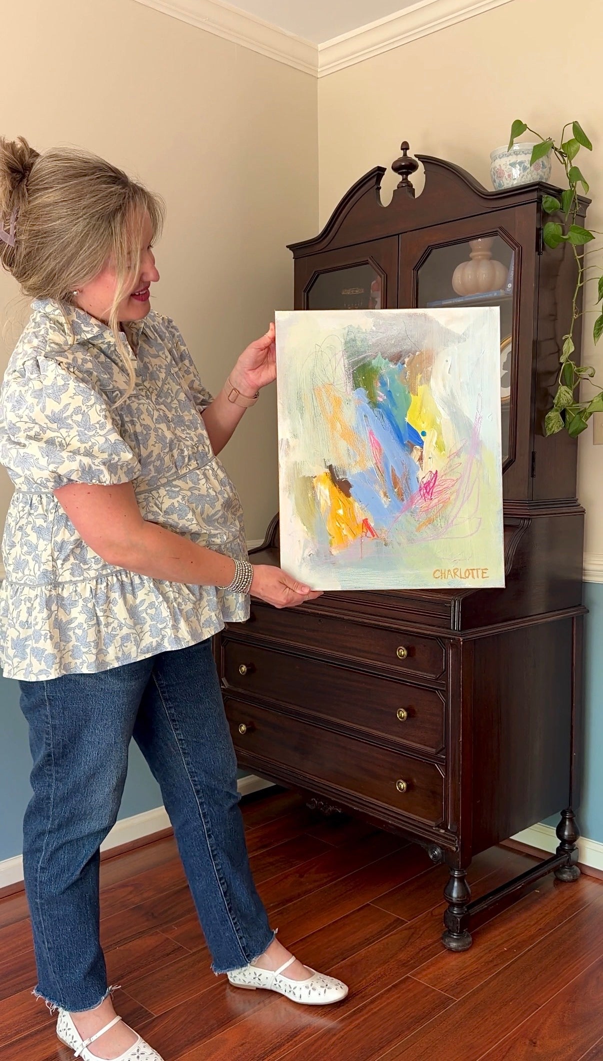 A Moment in Time, a 16x20 Abstract Painting on Canvas by Charlotte Pottieger