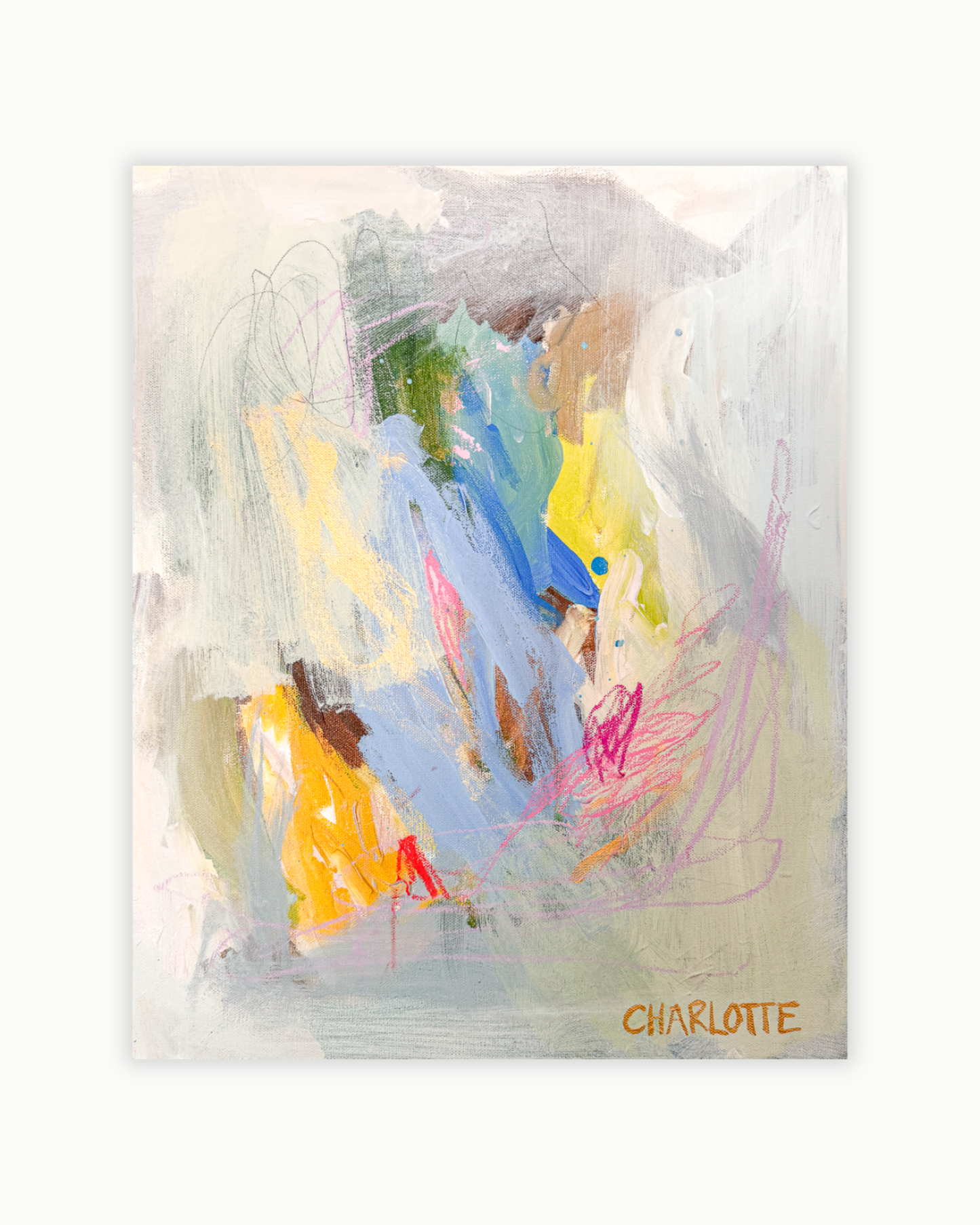 A Moment in Time, a 16x20 Abstract Painting on Canvas by Charlotte Pottieger