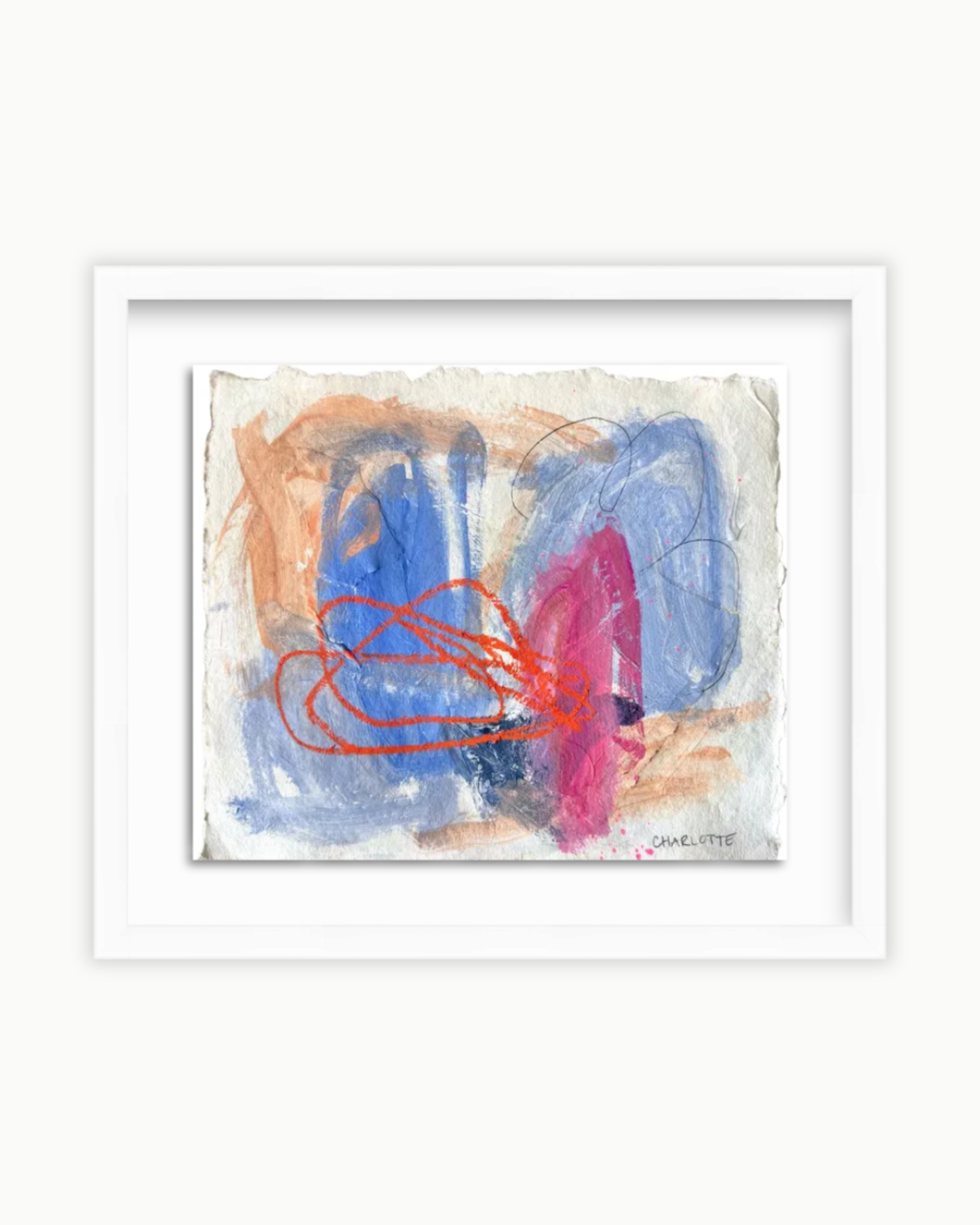 "Electric Slide," a 10x12 abstract painting by Charlotte Pottieger