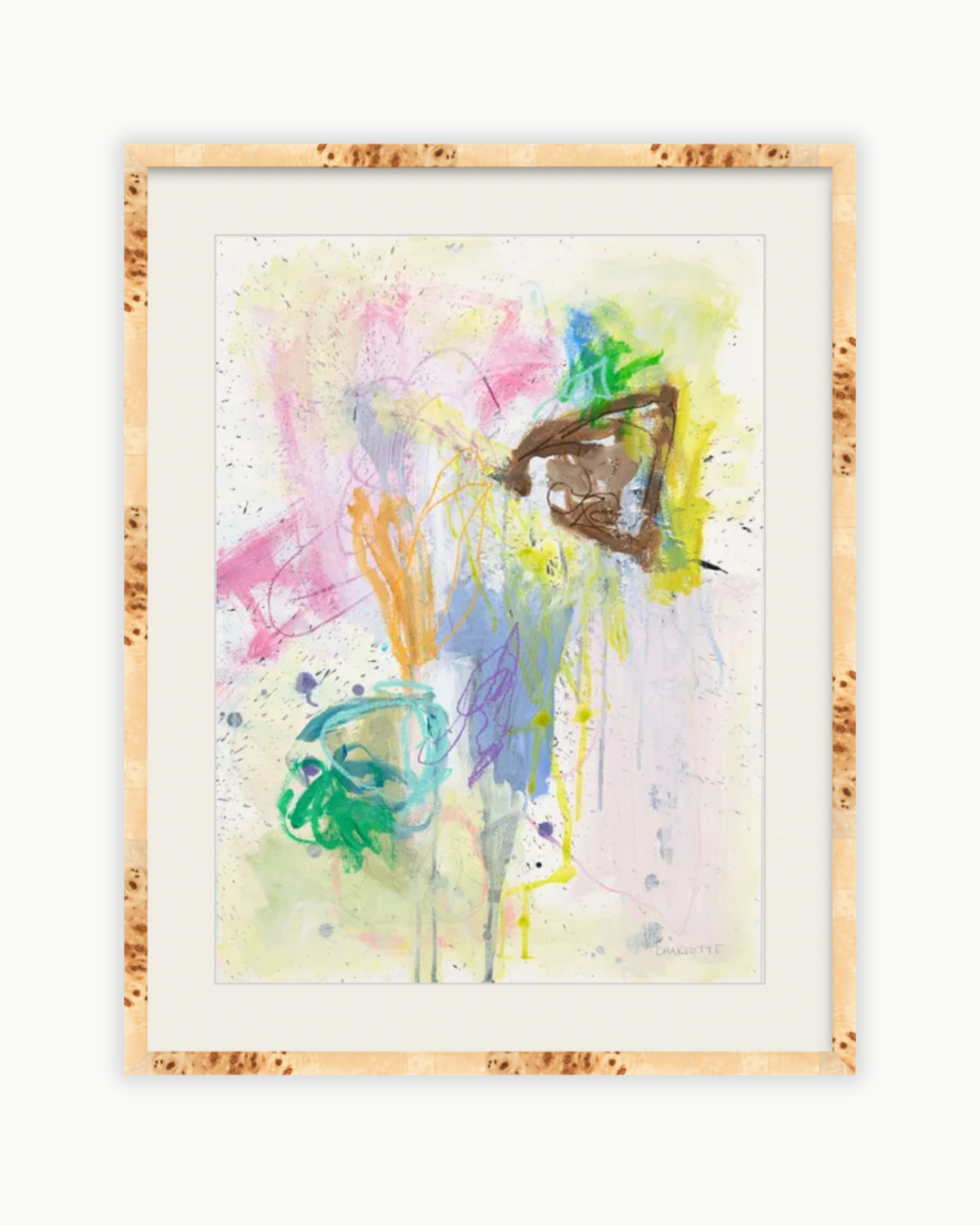 Flow II, a 22x30 Abstract Painting on Paper by Charlotte Pottieger