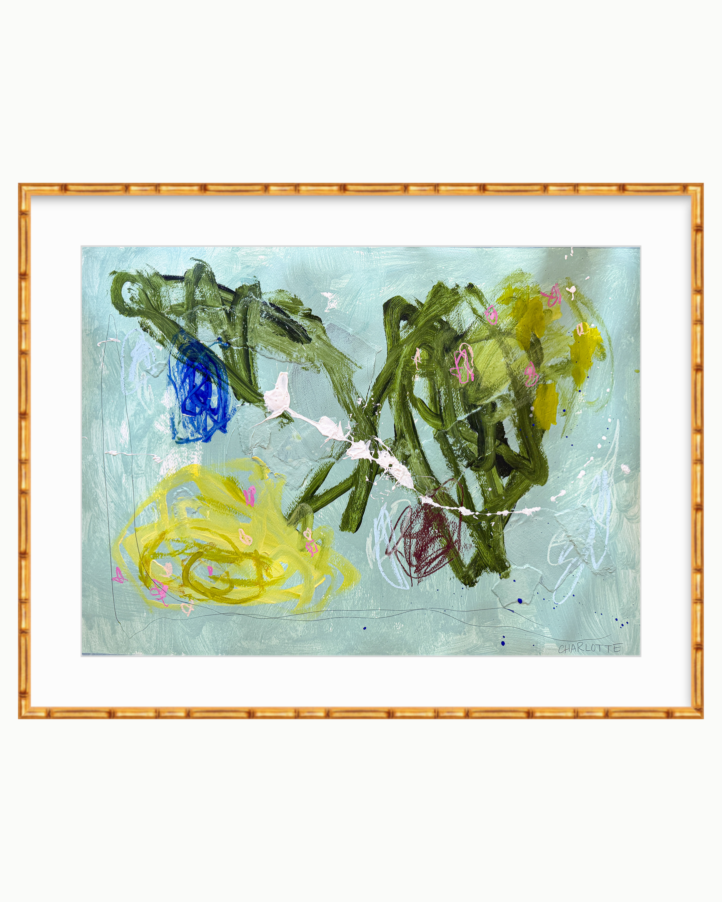 "Step into the Limelight," a 22x30 abstract painting by Charlotte Pottieger
