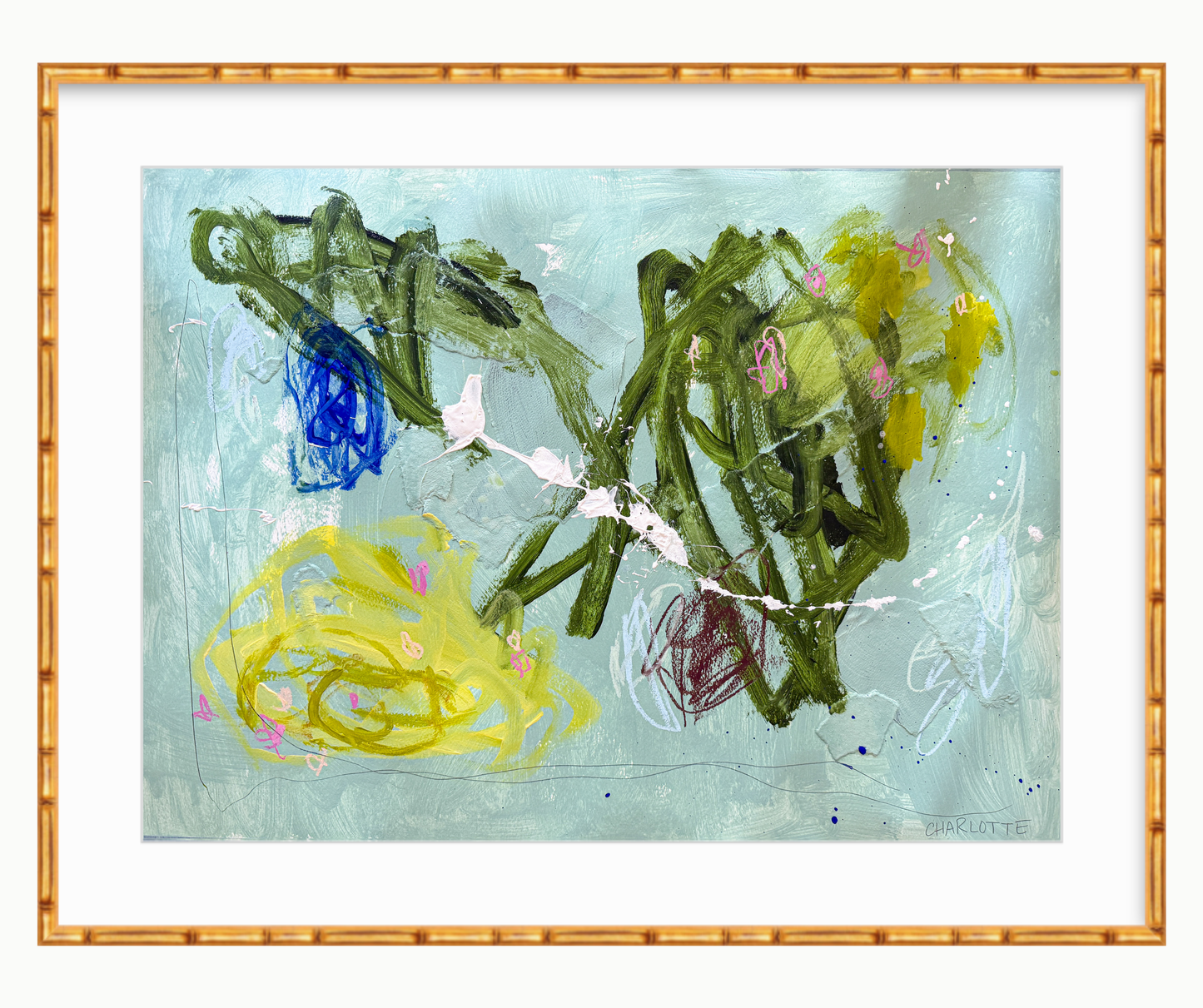 "Step into the Limelight," a 22x30 abstract painting by Charlotte Pottieger