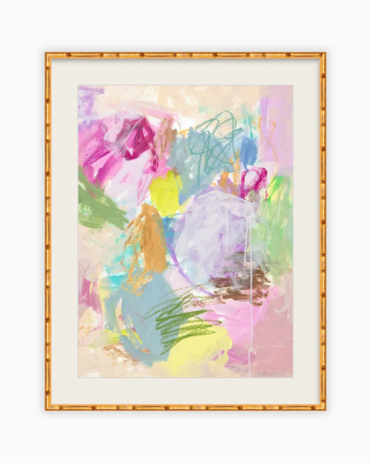 La Dee Da Dee Da, a 22x30 Abstract Painting on Paper by Charlotte Pottieger