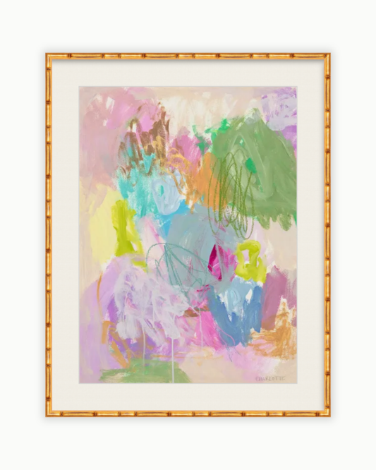 La Dee Da Dee Dee, a 22x30 Abstract Painting on Paper by Charlotte Pottieger