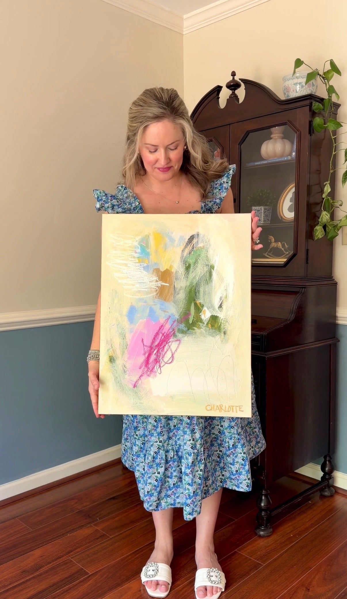Lazy Afternoon, a  18x24 Abstract Painting on Canvas by Charlotte Pottieger
