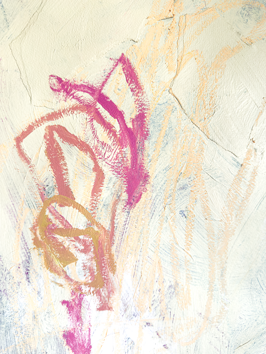 "Breath of Spring," a 22x30 abstract painting by Charlotte Pottieger